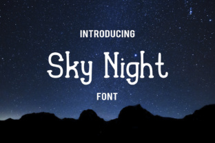 A Close Look at Sky Night: A Cutesy Serif Display Font